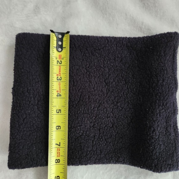 Vintage The Mews New Hampshire USA Made Black Fleece Neck Warmer Gaiter - Picture 4 of 6